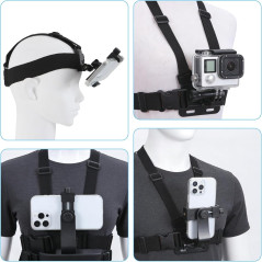 KINGKI Support Poitrine et Tête pour Smartphone & Caméra POV