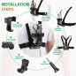 KINGKI Harnais de Poitrine et Support Tête pour Smartphone et Caméras POV/VLOG, Compatible iPhone, Samsung, GoPro, DJI, etc. KINGKI Harnais de Poitrine et Support Tête pour Smartphone et Caméras POV/VLOG, Compatible iPhone, Samsung, GoPro, DJI, etc.
