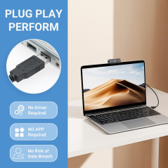 Webcam HD 1080P USB pour PC - Vidéo, Streaming & Jeu