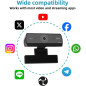 HD 1080P USB Webcam for PC, Desktop & Laptop - Plug-and-Play, Ideal for Online Classes, Streaming & Gaming HD 1080P USB Webcam for PC, Desktop & Laptop - Plug-and-Play, Ideal for Online Classes, Streaming & Gaming