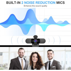 EMEET C960 1080P Webcam with Dual Microphones for Streaming and Video Calls