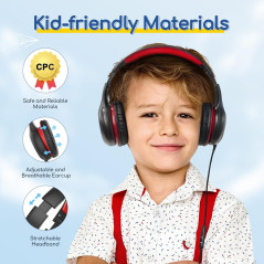 Casque Audio Enfant EarFun K1 avec Fil, Micro et Limiteur de Volume