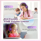 Casque Enfants École avec Microphone, Limite Volume 93dB, Rose Violet Casque Enfants École avec Microphone, Limite Volume 93dB, Rose Violet