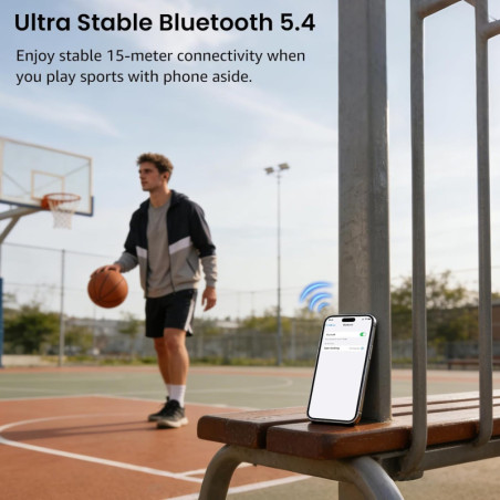 TOZO OpenEarRing Bluetooth 5.4 Earbuds – 40H Playtime, Lightweight Open Ear Comfort