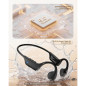 Écouteurs Bluetooth 6.0 à Conduction Osseuse, Ouverts, Micro, 10h, IP65, Léger 25g, Sport Noir Écouteurs Bluetooth 6.0 à Conduction Osseuse, Ouverts, Micro, 10h, IP65, Léger 25g, Sport Noir
