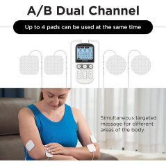 Stimulateur Musculaire 4 en 1 TENS EMS Massage Rechargeable FDA