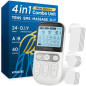 4-in-1 D.I.Y TENS & EMS Muscle Stimulator, Dual Channel Pain Relief Therapy Massager with 12 Electrode Pads 4-in-1 D.I.Y TENS & EMS Muscle Stimulator, Dual Channel Pain Relief Therapy Massager with 12 Electrode Pads