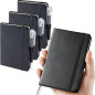 Carnet de poche A6 3,7 x 5,7, lot de 3, couverture cuir noir Carnet de poche A6 3,7 x 5,7, lot de 3, couverture cuir noir