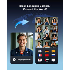 Real-Time Translation Earbuds | 198 Languages, No Subscription, 60H Playtime
