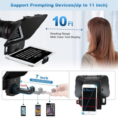 Desview T3 Téléprompteur Portable pour Caméra & Smartphone