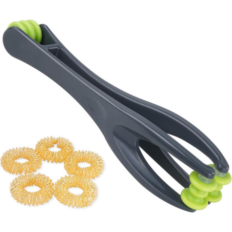 Cotsoco 2-in-1 Finger Massager Roller for Pain Relief & Circulation - Grey