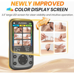 AVCOO TENS Unit Muscle Stimulator with Color Screen, 24 Modes for Effective Pain Relief