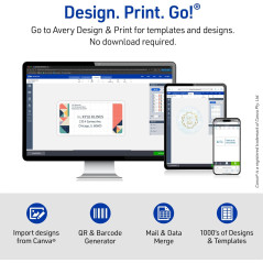 Avery 2x3.5 Printable Business Cards, White, 100 Blank, Inkjet Friendly