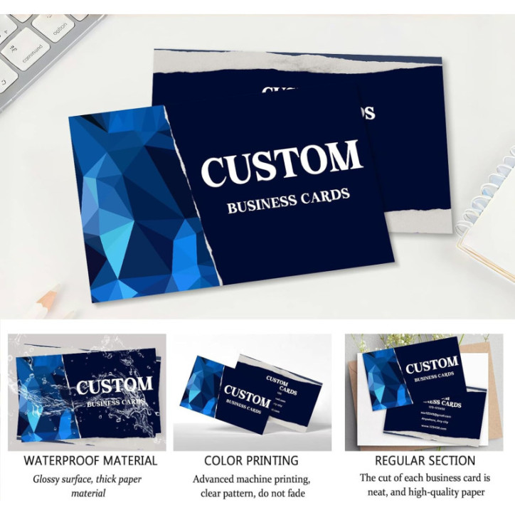Cartes de Visite Personnalisées avec Logo, Texte ou Photo - Sur Mesure pour Votre Entreprise Cartes de Visite Personnalisées avec Logo, Texte ou Photo - Sur Mesure pour Votre Entreprise