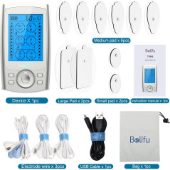 Belifu Dual Channel TENS EMS Muscle Stimulator – 24 Modes Pain Relief