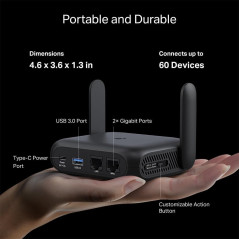 Roam 6 AX1500 Portable Wi-Fi 6 Travel Router Dual-Band USB-C 3.0
