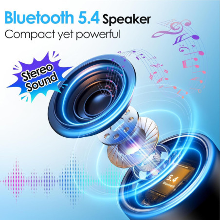 Enceinte Bluetooth Portable 5.4 Mini avec Micro Réduction Bruit