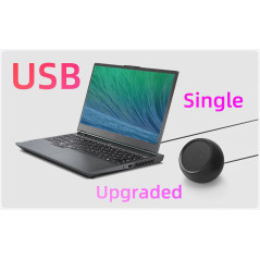 USB-Powered Computer Speaker for PC & Laptop with USB-C Adapter
