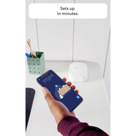 Amazon eero 6+ Mesh WiFi Router - Gigabit Speed, 1,500 sq. ft. Coverage, Connects 75+ Devices, 1-Pack
