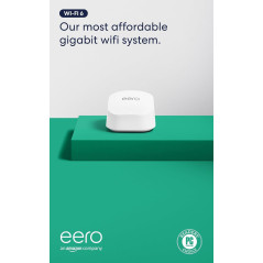 Amazon eero 6+ Mesh WiFi Router – Gigabit Speed & 1,500 sq. ft. Coverage
