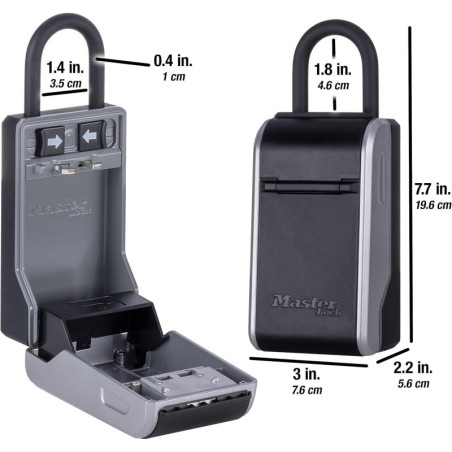 Master Lock High Capacity Key Lockbox with Combination Dial & Removable Shackle