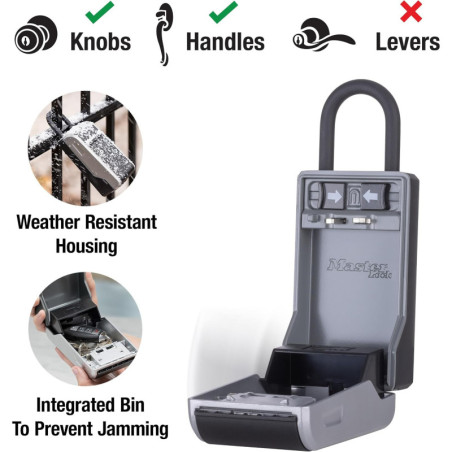 Coffret à Clés Master Lock Haute Capacité, Cadran à Combinaison, Anse Amovible