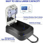Waterproof 4-Digit Combo Key Lock Box with Removable Shackle, Wall Mount, Resettable Password - Grey Waterproof 4-Digit Combo Key Lock Box with Removable Shackle, Wall Mount, Resettable Password - Grey