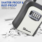 Waterproof 4-Digit Combo Key Lock Box with Removable Shackle, Wall Mount, Resettable Password - Grey Waterproof 4-Digit Combo Key Lock Box with Removable Shackle, Wall Mount, Resettable Password - Grey