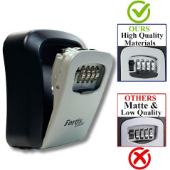 Secure Outdoor Key Safe - Weather-Resistant 4-Digit Resettable Lockbox