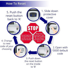 Secure Outdoor Key Safe - Weather-Resistant 4-Digit Resettable Lockbox