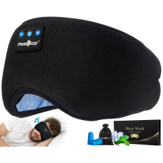 MUSICOZY Masque de Nuit Bluetooth 5.4 avec Casque HD Intégré pour Sommeil Confortable