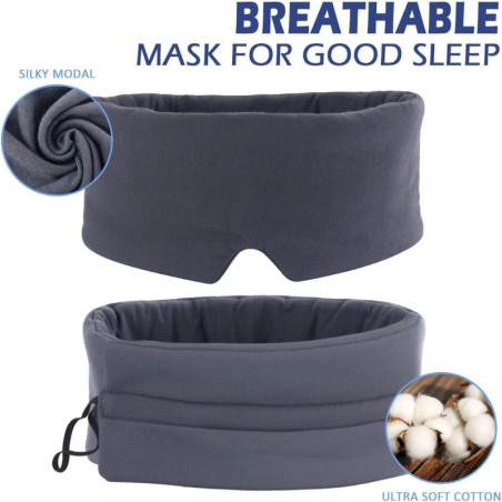 Mavogel Masque de Sommeil Bloquant Lumière, Couverture Totale, Confort Optimal pour Nuit Paisible