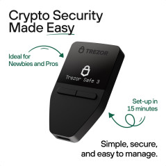 Trezor Safe 3 Crypto Wallet - Secure Passphrase & Element Protection