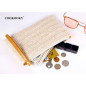COOKOOKY Women's Bohemian Straw Clutch Bag – Summer Beach Wristlet Wallet with Zipper COOKOOKY Women's Bohemian Straw Clutch Bag – Summer Beach Wristlet Wallet with Zipper