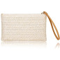 COOKOOKY Women's Bohemian Straw Clutch Bag – Summer Beach Wristlet Wallet with Zipper COOKOOKY Women's Bohemian Straw Clutch Bag – Summer Beach Wristlet Wallet with Zipper