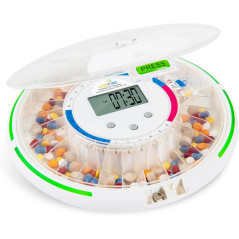Live Fine Automatic Pill Dispenser - 28 Day Organizer with Clear Lid