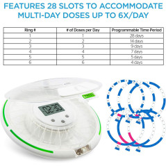 Live Fine Automatic Pill Dispenser - 28 Day Organizer with Clear Lid