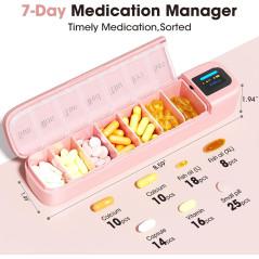 Daviky Smart Automatic Pill Dispenser with Alarm – Easy Medication Organizer