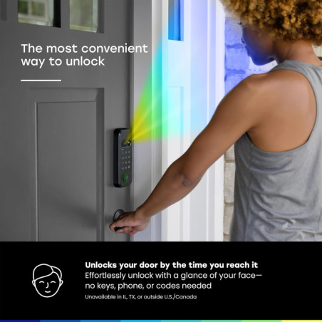 myQ Secure View™ 3-in-1 Smart Lock with 2K HDR Video Doorbell, Face & Fingerprint Access, PIN & App Control