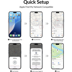 Tracker Tag 2 Pack - Certifié Apple MFi, Bluetooth, IP67 Étanche, Compatible Apple Find My (iOS)