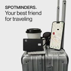 SPOTMINDERS Apple MFi Wallet Tracker PRO Slim Rechargeable Card Finder