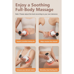 Lymphatic Drainage & Anti-Cellulite Massager Tool in Arctic White