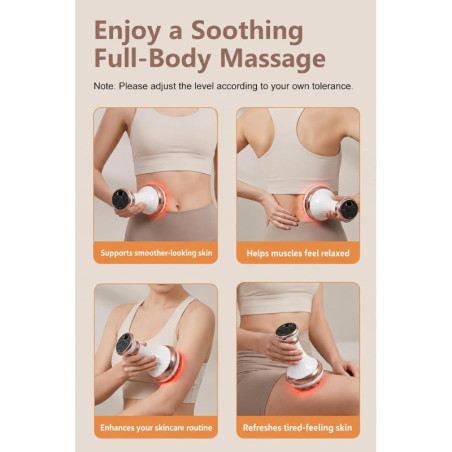 Lymphatic Drainage & Anti-Cellulite Massager Tool in Arctic White