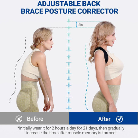 Adjustable Posture Corrector for Men & Women | Upper Back Brace