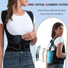 Back Brace Posture Corrector for Men & Women – Spine Alignment, Pain Relief
