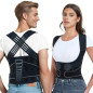 Back Brace Posture Corrector for Men & Women, Spine Alignment, Lower Back Pain Relief, Black Large (Waist 40-47) Back Brace Posture Corrector for Men & Women, Spine Alignment, Lower Back Pain Relief, Black Large (Waist 40-47)