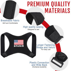 Posture Corrector Back Brace for Neck & Shoulder Pain Relief - Nude