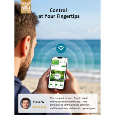 Smart WiFi Sprinkler Controller – 4 Zones, App, Auto Rain Skip, 10 Min Install