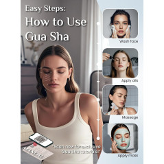Rena Chris Gua Sha en Acier Inoxydable - Outil Facial Argent