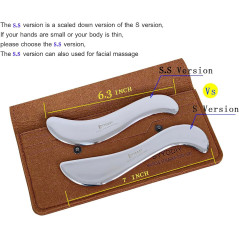 BYYDDIY Grattoir Muscle Gua Sha Acier Inoxydable 304 Non Magnétique pour Massage et Physiothérapie